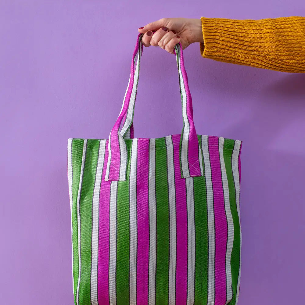 Stripy tote bag