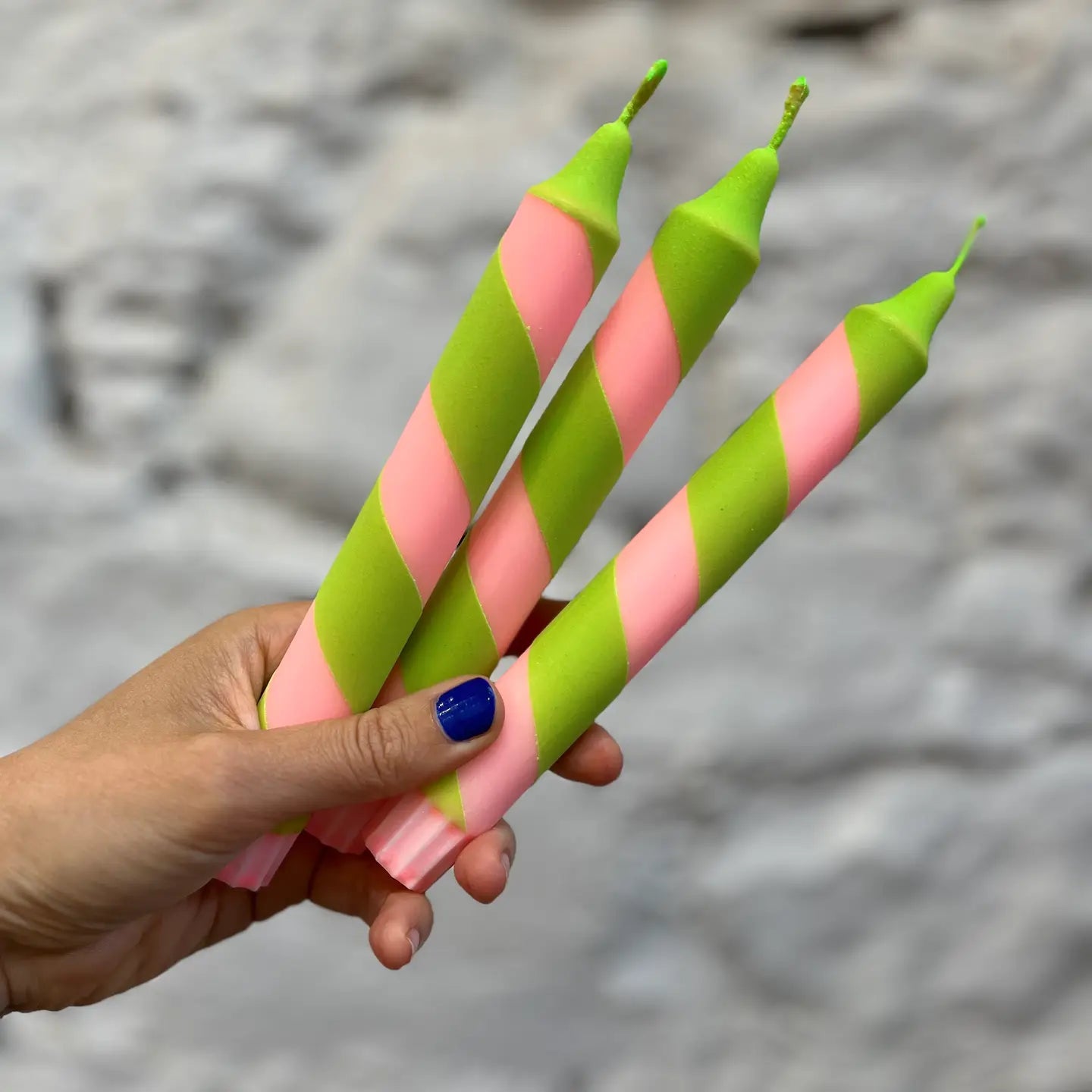 Stripy candles