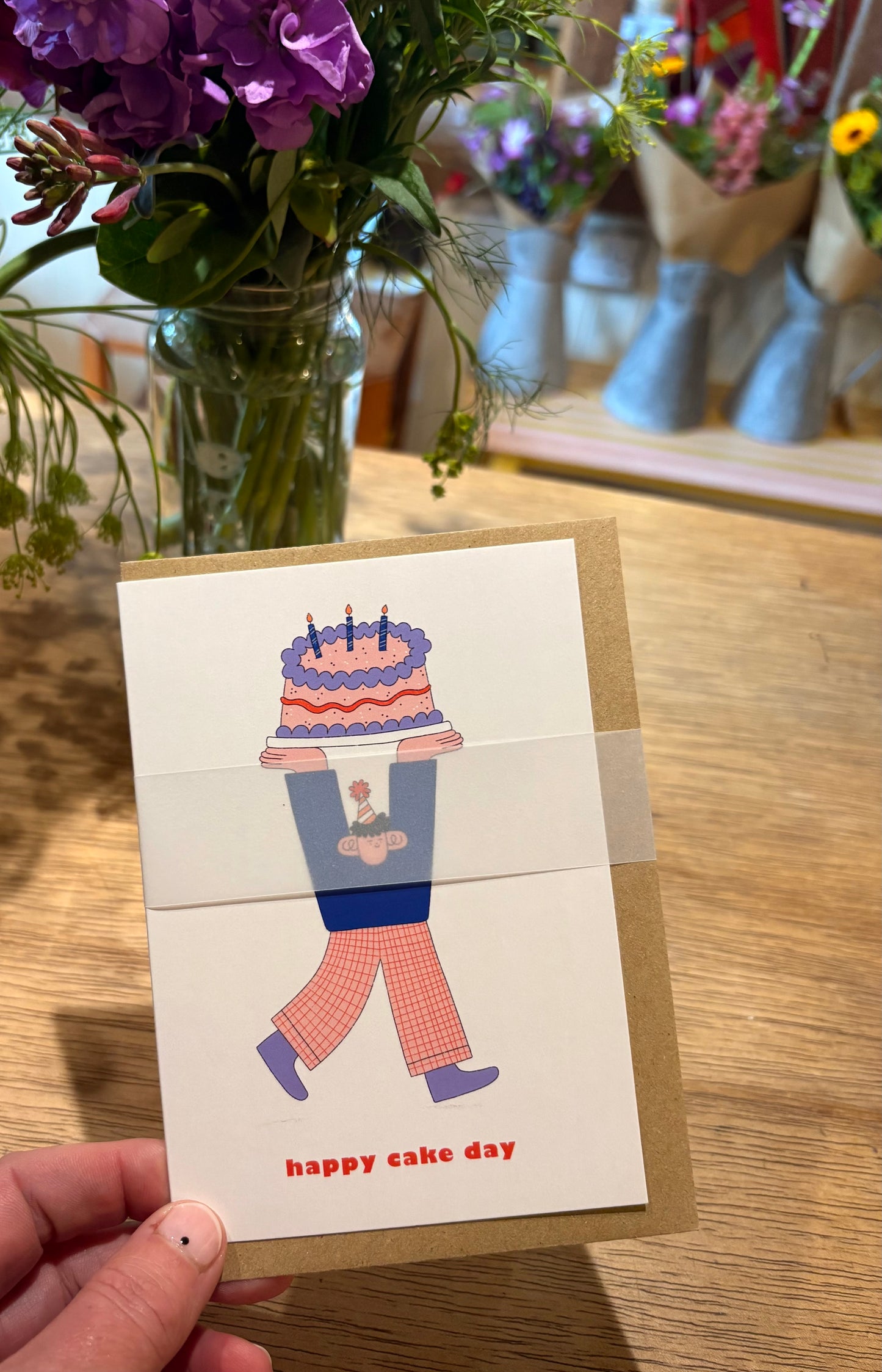 Happy cake day card