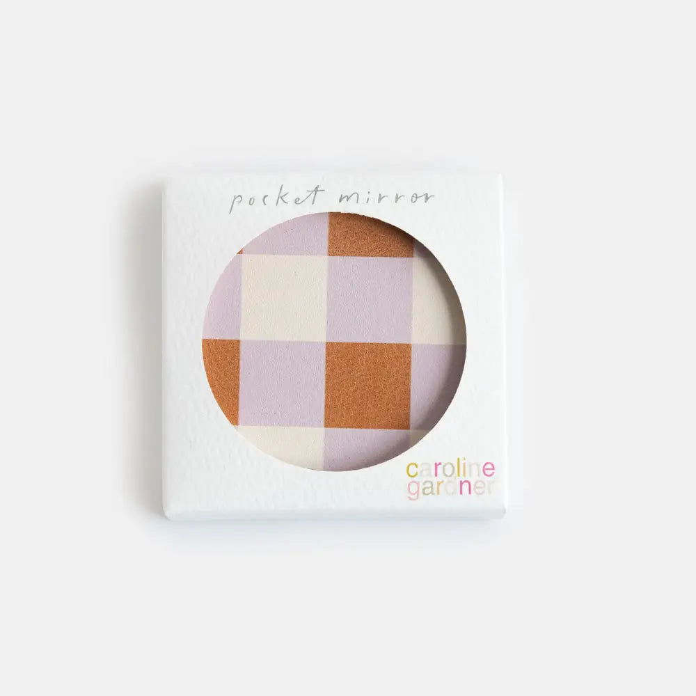 Gingham and Spot Pocket mirror