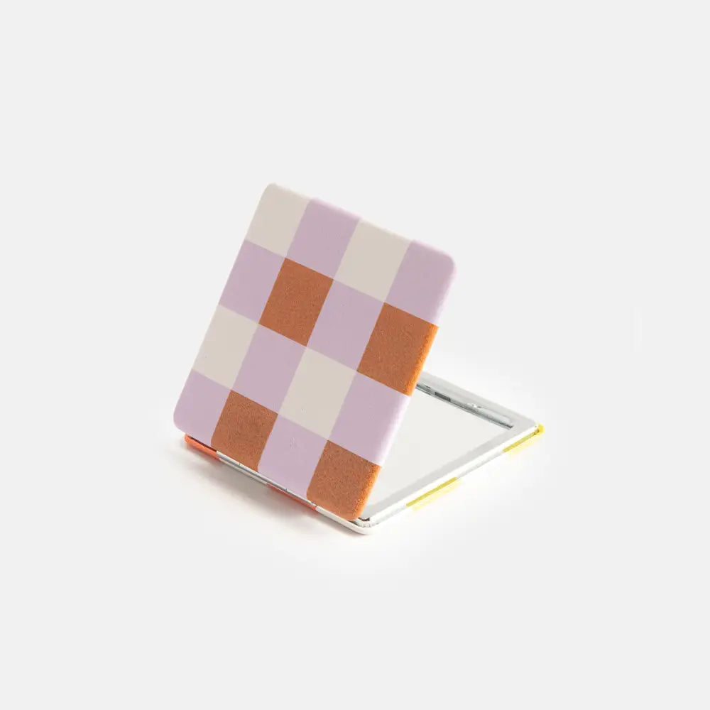 Gingham and Spot Pocket mirror