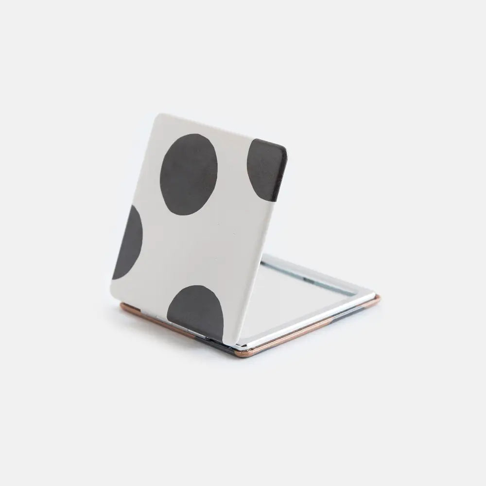 Gingham and Spot Pocket mirror