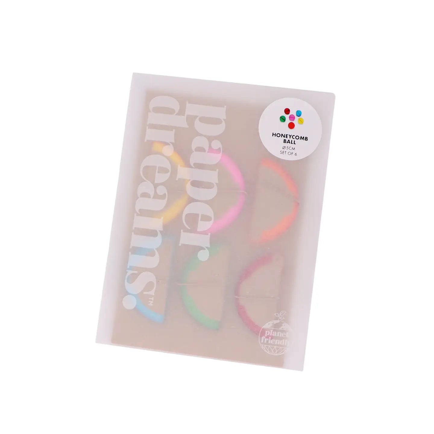 Rainbow honeycomb paper onion decorations