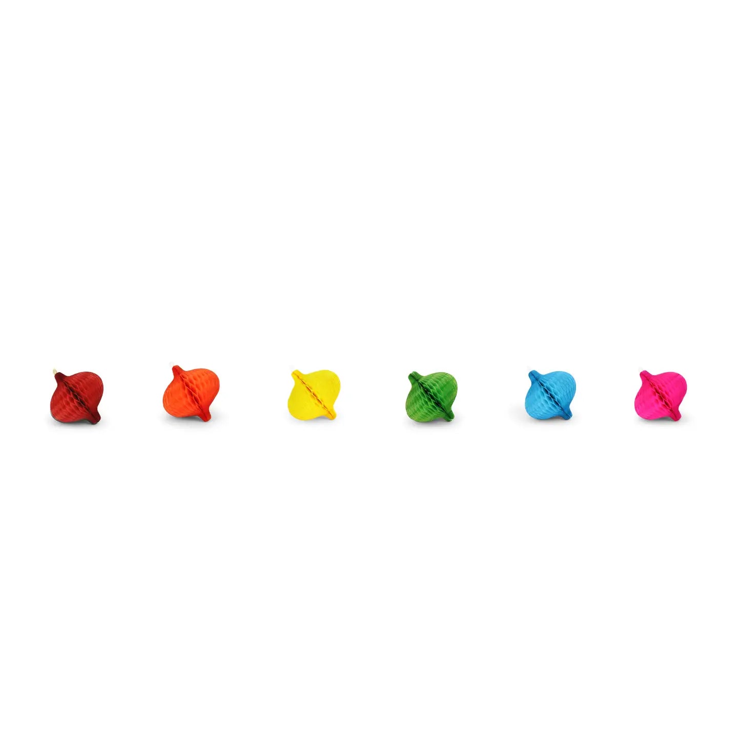 Rainbow honeycomb paper onion decorations