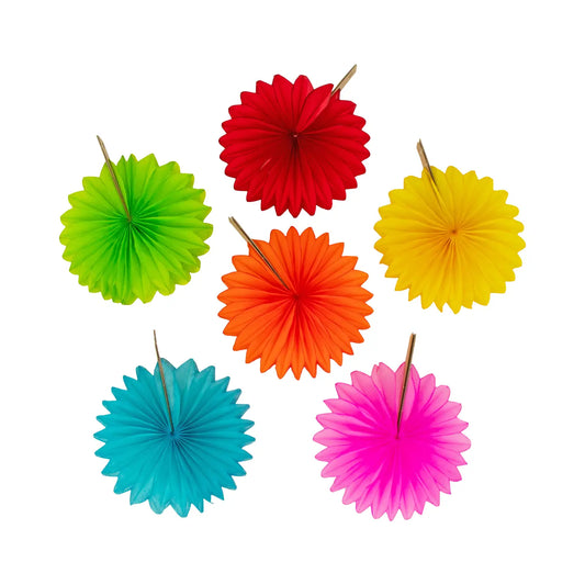 Set of mini paper fans - 8cm