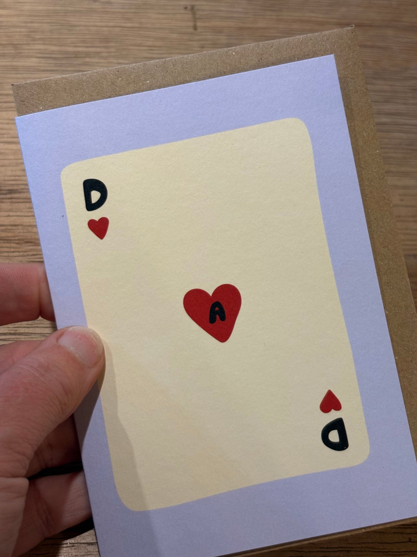 Ace of hearts Dad card