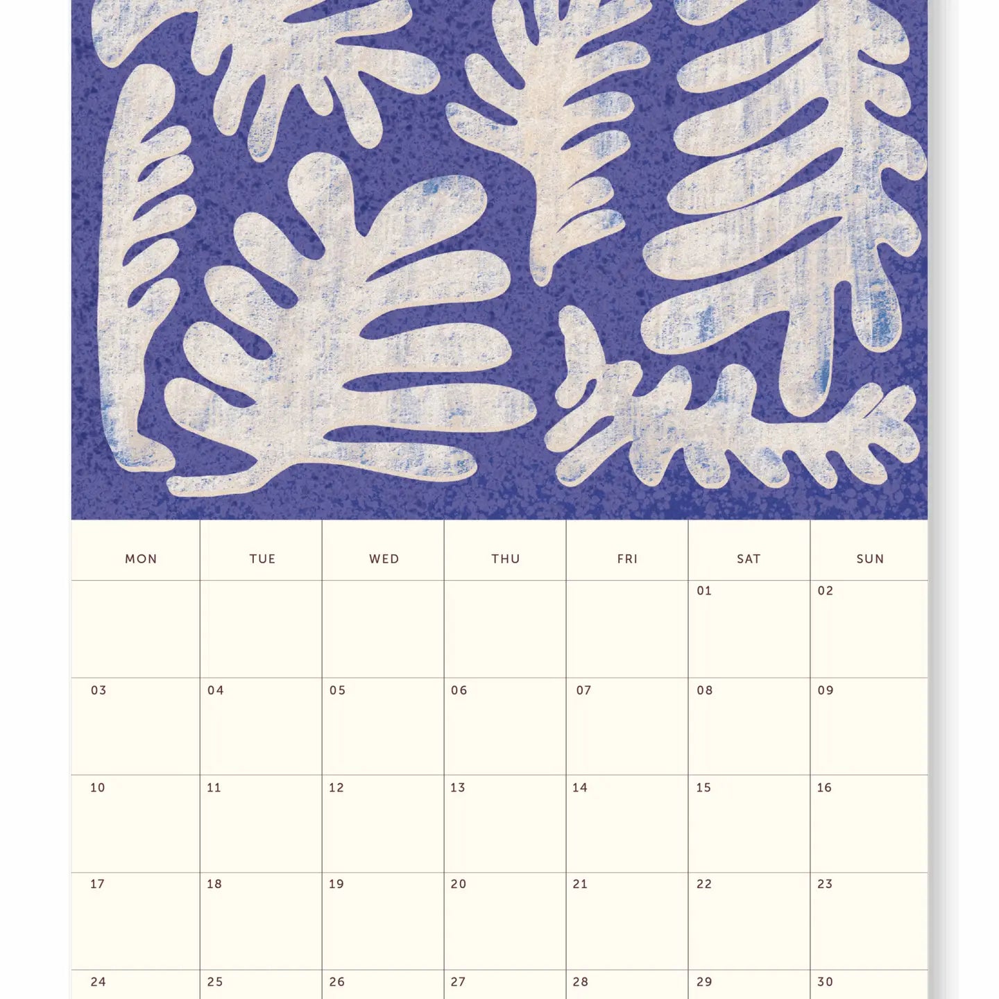 Sun and hands 2026 calendar