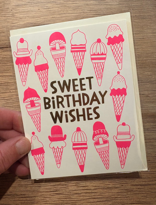 Sweet birthday wishes ice cream card