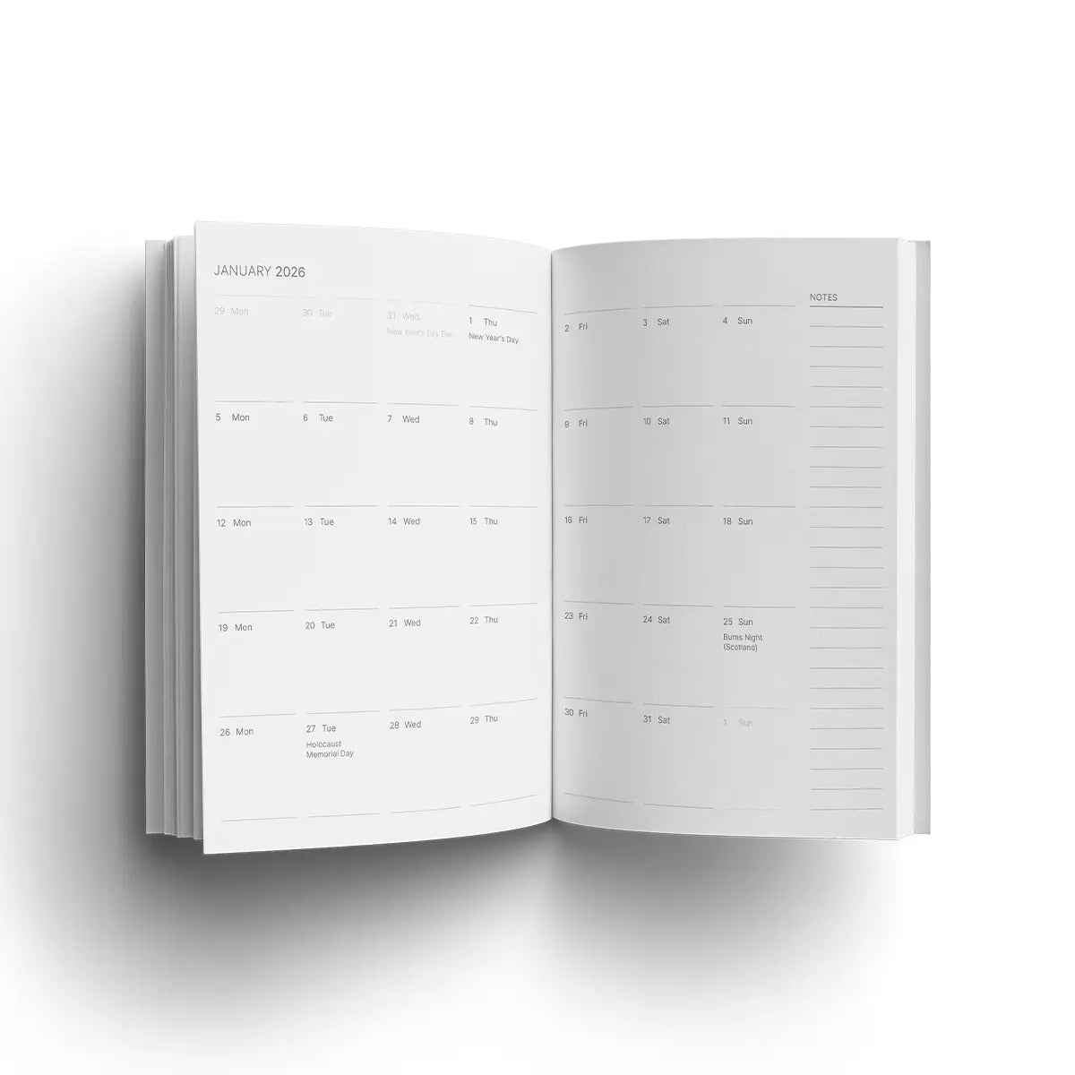 Wavy pattern 2026 pocket diary