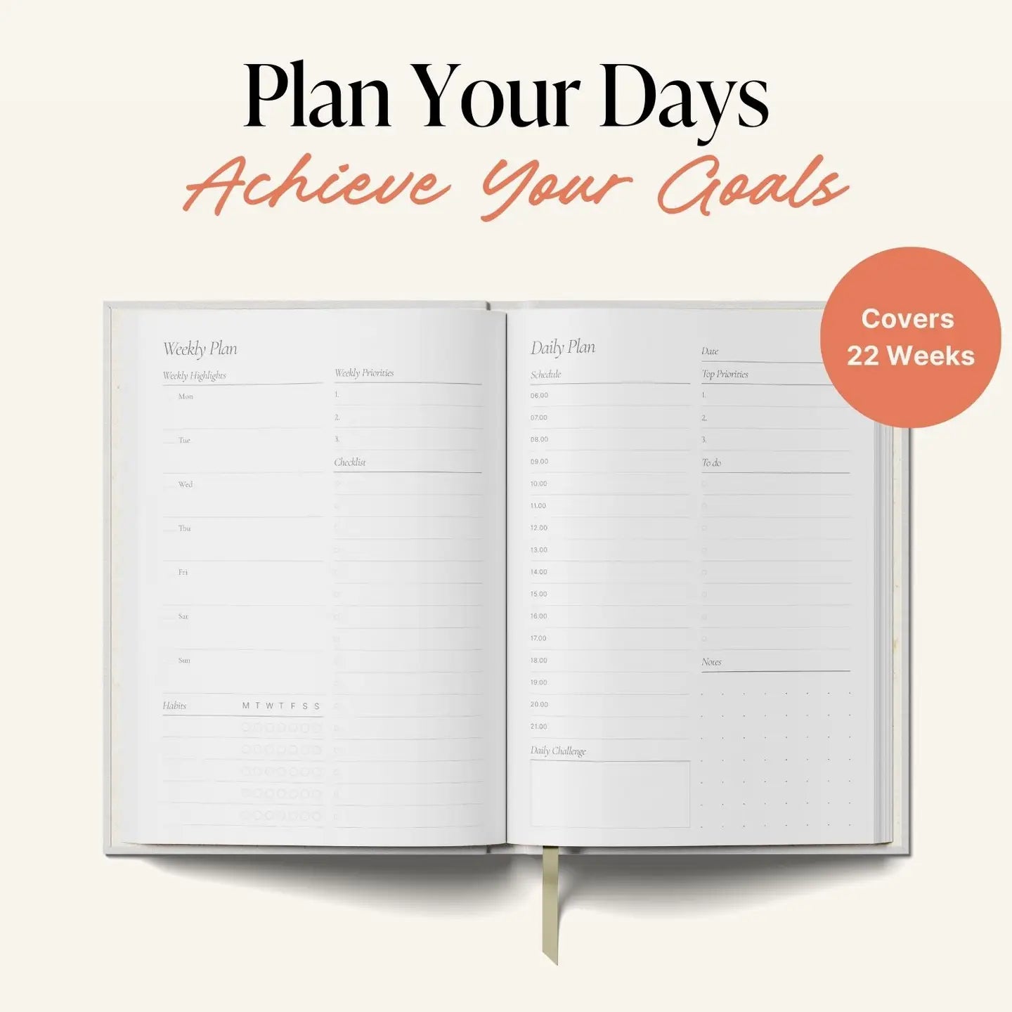 A5 Daily planner wavy pink