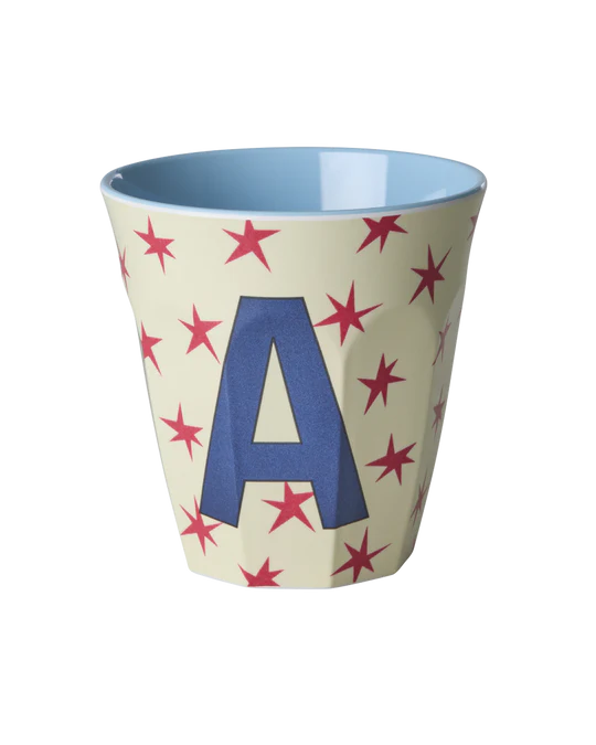 Starry alphabet melamine cup