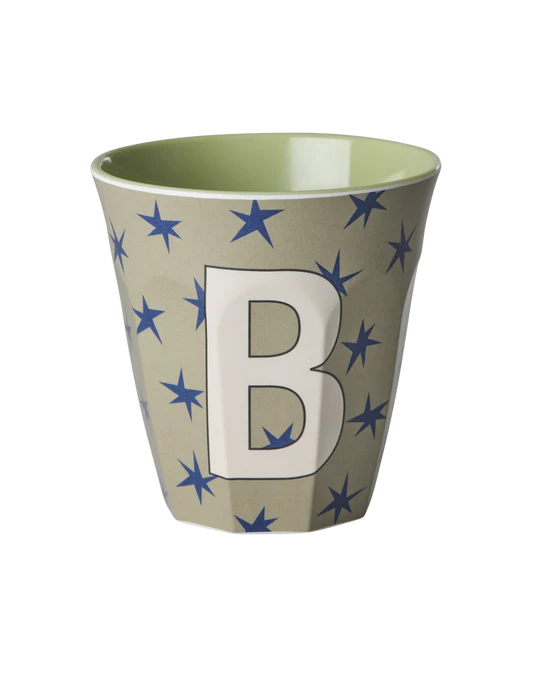 Starry alphabet melamine cup