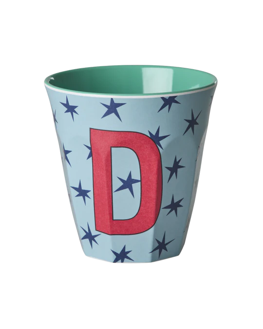 Starry alphabet melamine cup