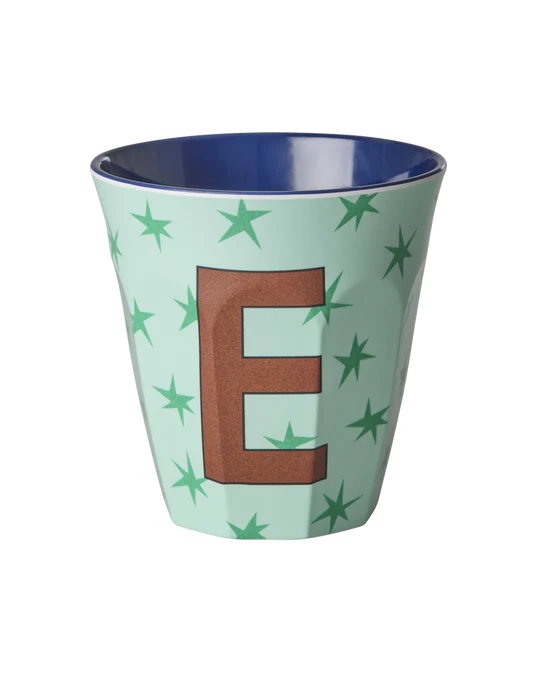 Starry alphabet melamine cup