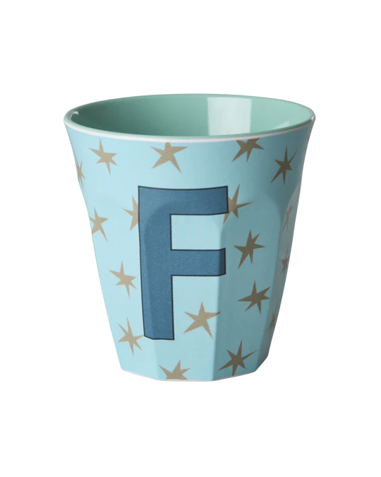 Starry alphabet melamine cup