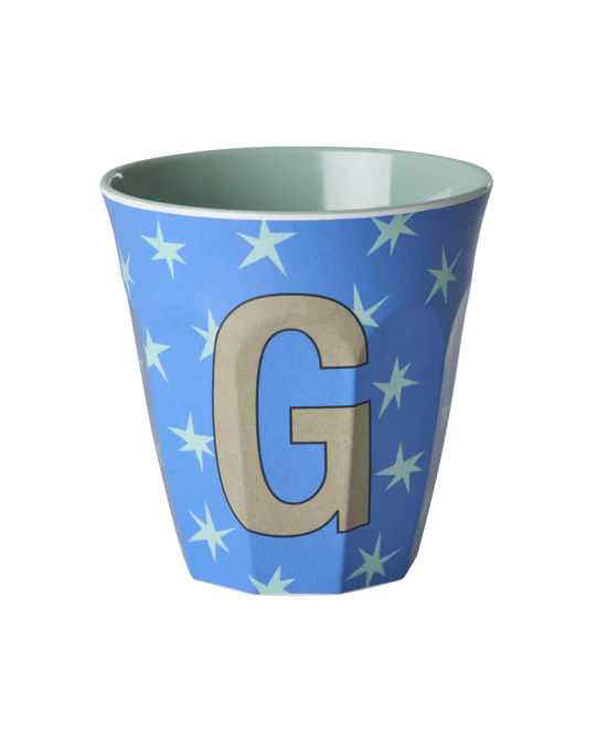 Starry alphabet melamine cup
