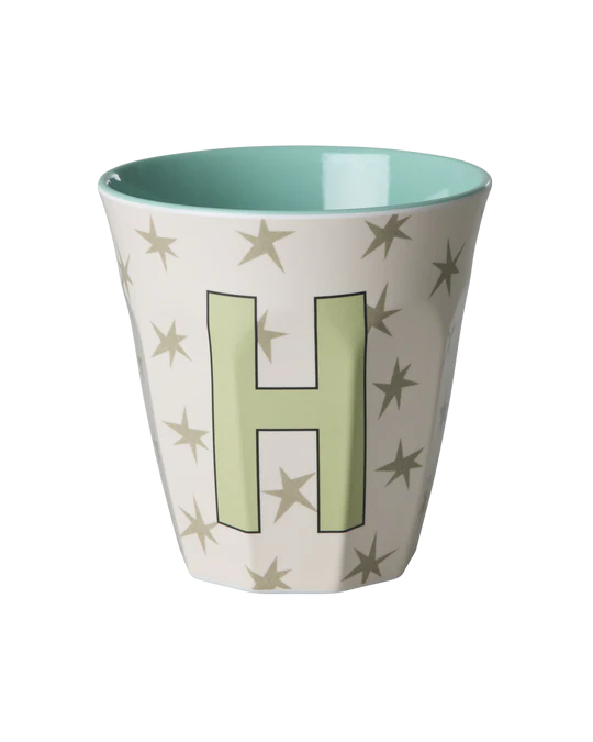 Starry alphabet melamine cup