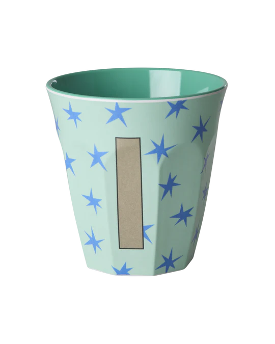 Starry alphabet melamine cup