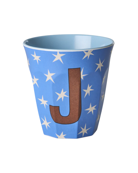 Starry alphabet melamine cup