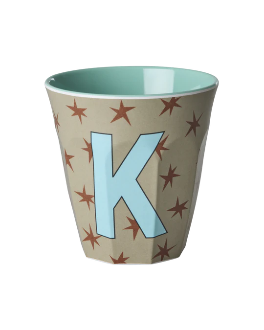 Starry alphabet melamine cup
