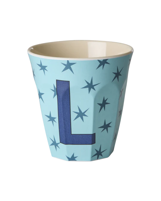 Starry alphabet melamine cup