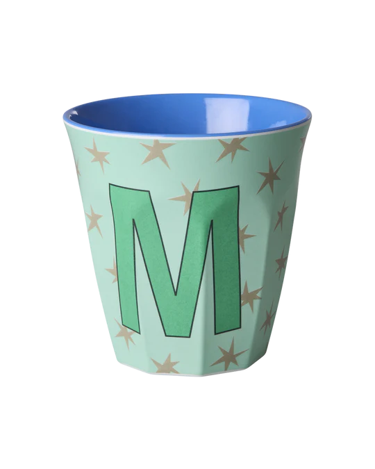 Starry alphabet melamine cup