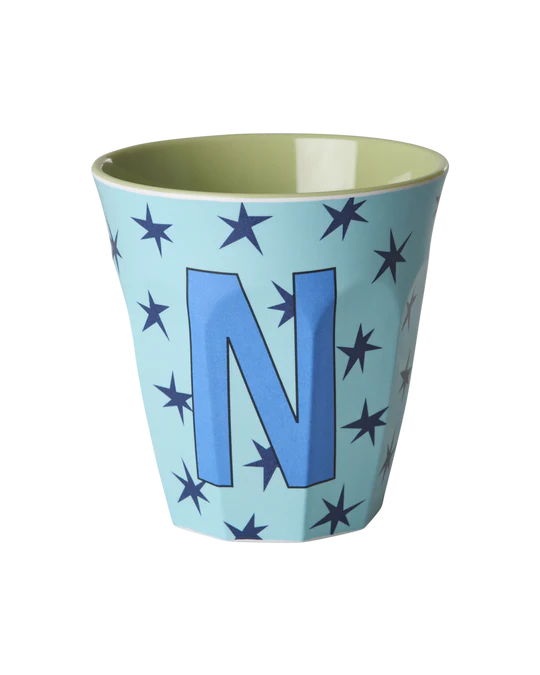 Starry alphabet melamine cup