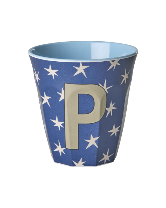 Starry alphabet melamine cup