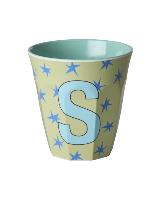 Starry alphabet melamine cup