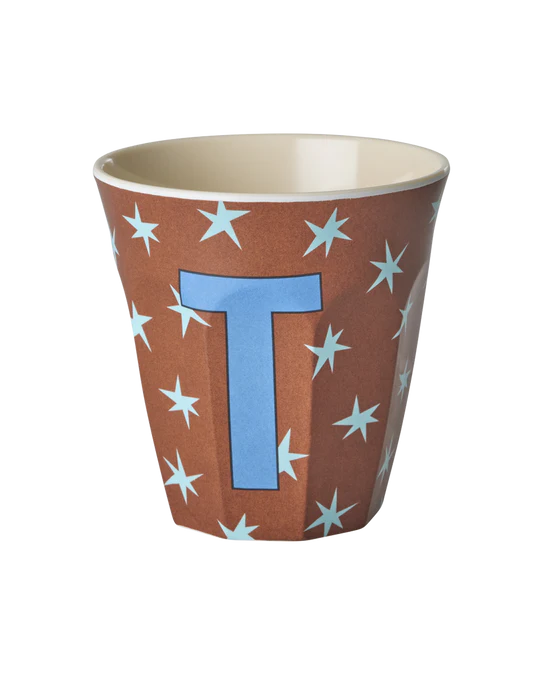 Starry alphabet melamine cup