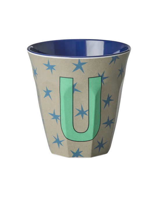 Starry alphabet melamine cup