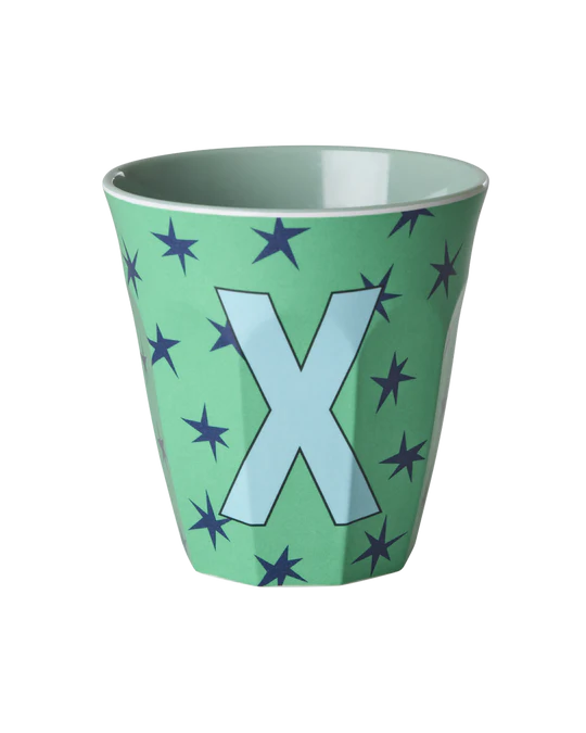 Starry alphabet melamine cup