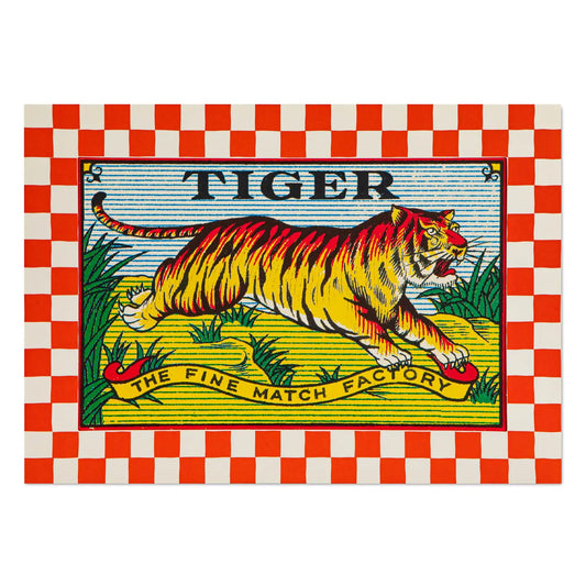 Tiger matchbox A3 print