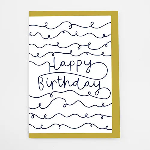 String happy birthday card