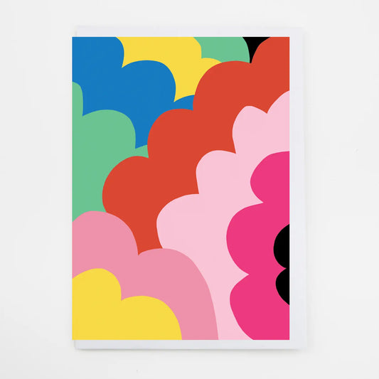 Burst colour greetings card