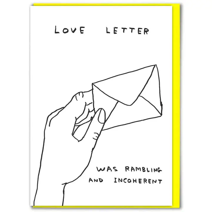 Love letter David Shrigley greetings card