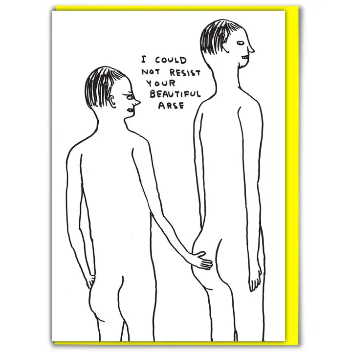 Beautiful arse greetings card