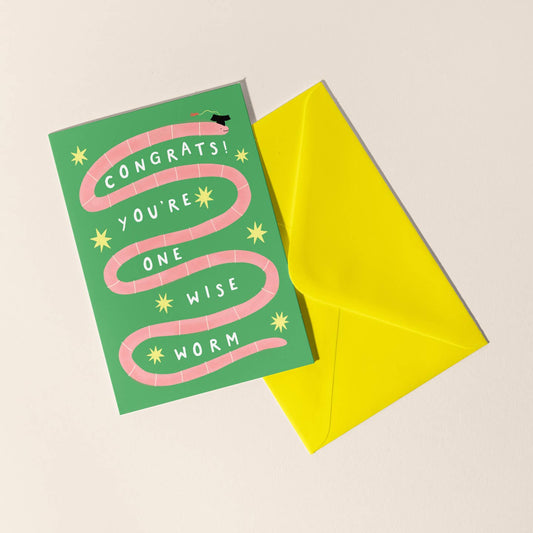 Wise worm card