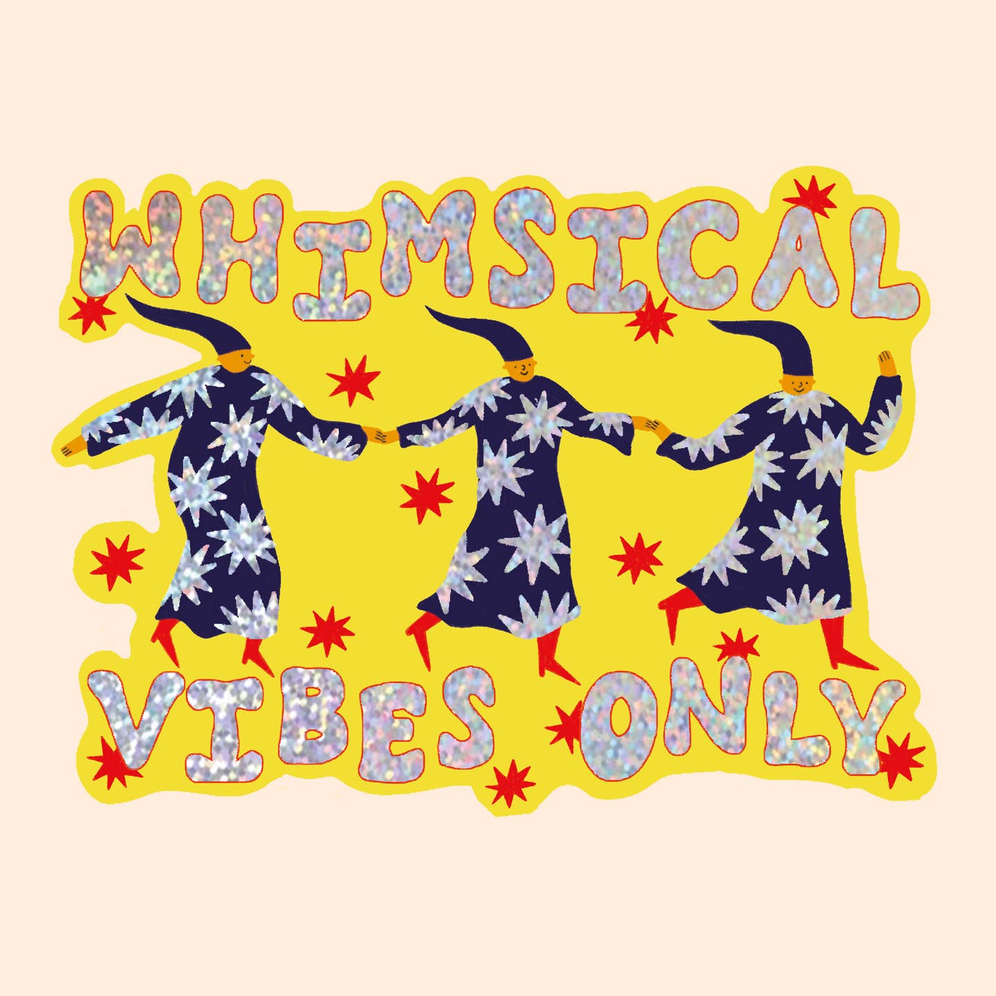 Whimsical vibes only sticker