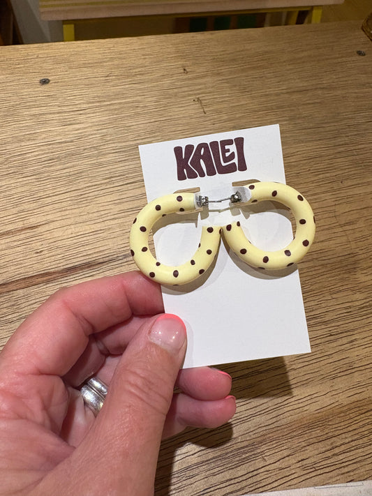 Small polka dot hoops - Kalei
