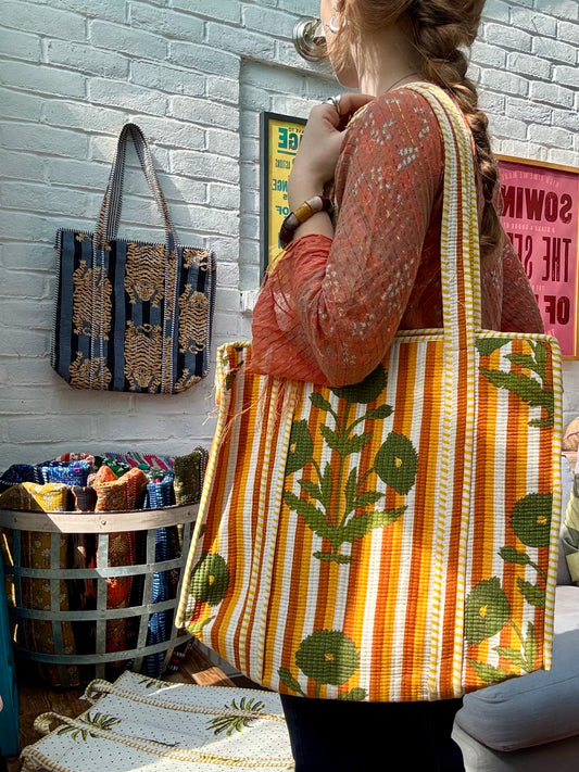 Large cotton tote bag