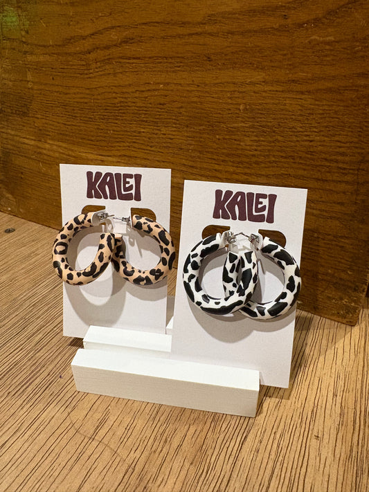Animal print hoops - Kalei
