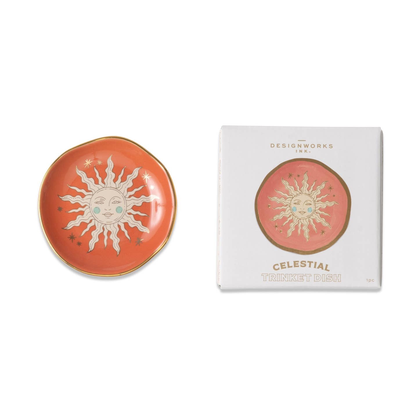 Celestial ceramic trinket dish