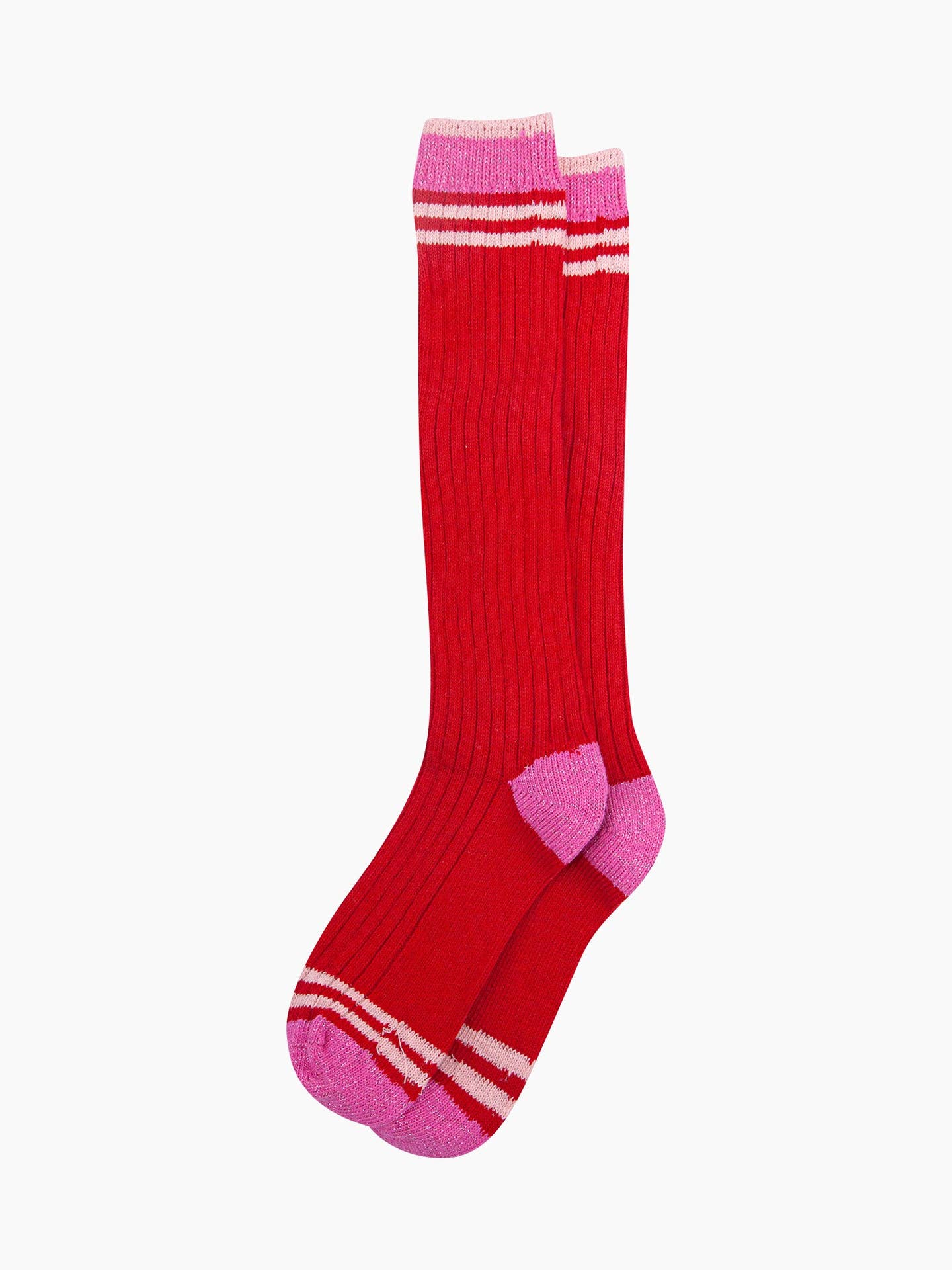 Striped cotton knee high socks