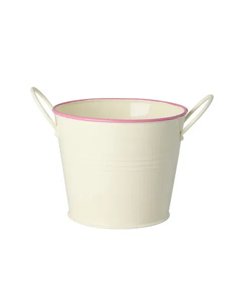 Metal storage bucket