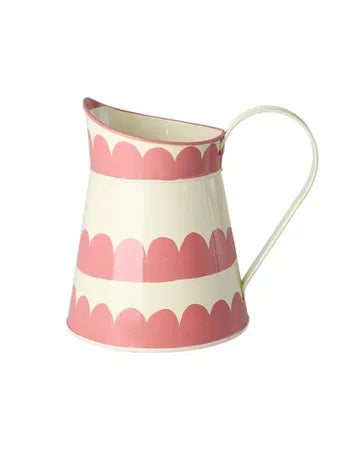 Large metal jug with scallop edge