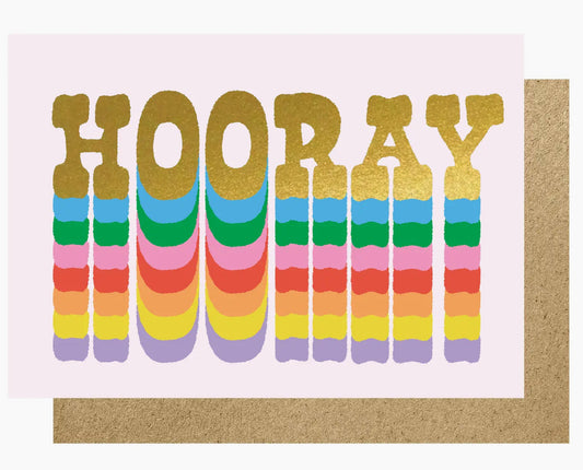Hooray rainbow card