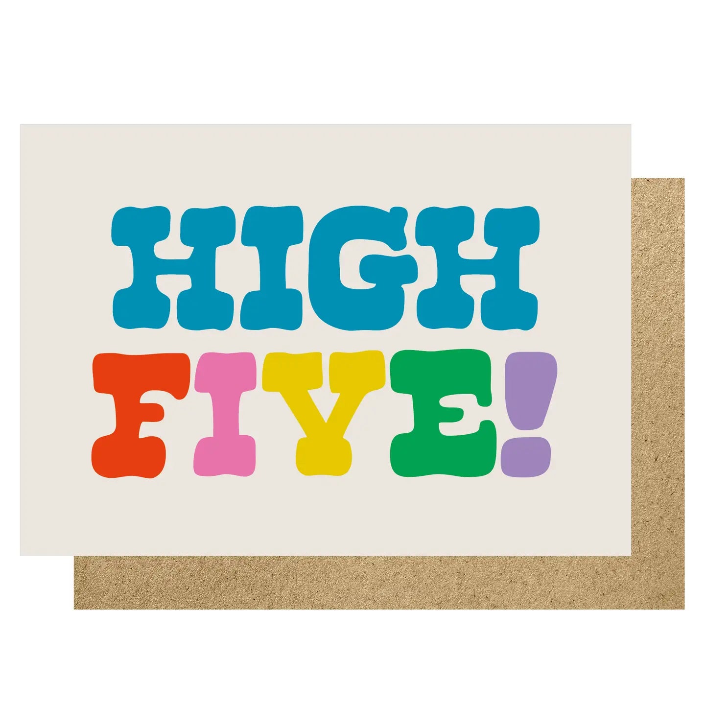 High five rainbow card