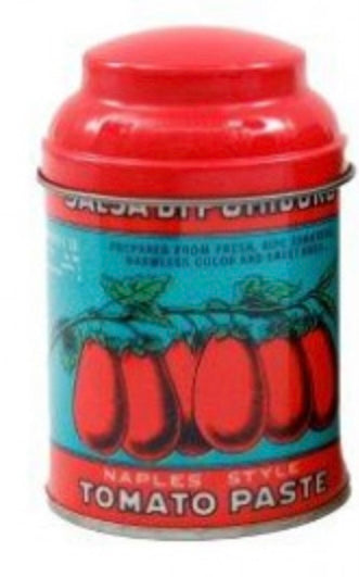 Round spice tin with lid