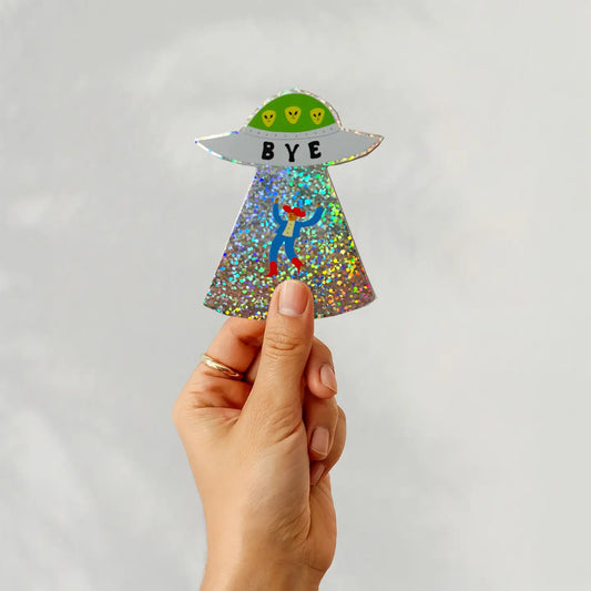 Cowboy UFO sticker